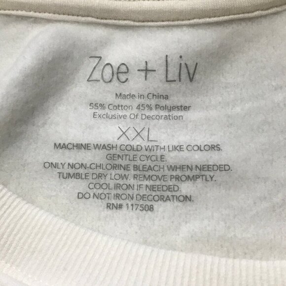 XXL - Womens Country Music Teddy Bear Graphic Sweatshirt - Ivory - Picture 3 of 5